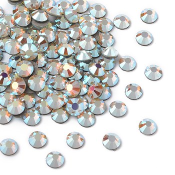 Preciosa&reg Crystal Hotfix Flatback Stones, Czech Crystal, Round(438 11 612 Chaton Rose VIVA 12 &reg), 51000 200 Chrysolite Opal AB, SS12(3~3.2mm)