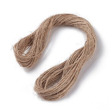 Jute Cord, Jute String, Jute Twine, for Arts Crafts DIY Decoration Gift Wrapping, Tan, 1mm, about 21.87 Yards(20m)/Bundle