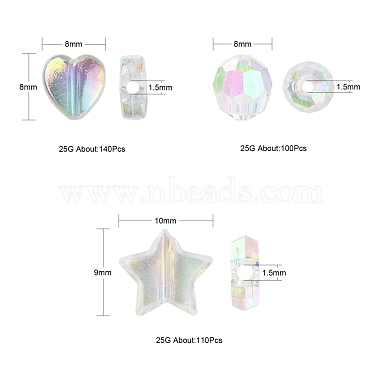 350個3スタイル透明アクリルビーズ(TACR-FS0001-05)-2