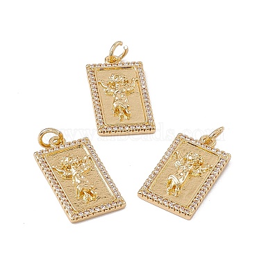 Brass Micro Pave Clear Cubic Zirconia Pendants(KK-G439-01G-02)-3