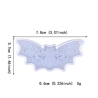 Moules de décoration de pendentif d'halloween en silicone de qualité alimentaire chauve-souris(SIMO-PW0006-054)-3