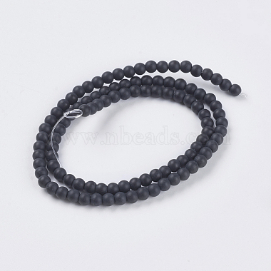 Chapelets de perles en pierre noire synthétique(X-G-G508-6)-2