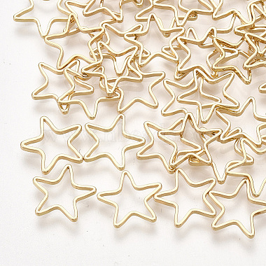 Real 18K Gold Plated Star Brass Linking Rings
