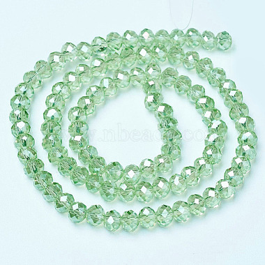 Chapelets de perles en rondelles facettées en verre électrolytique(EGLA-D020-6x4mm-34)-2