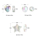 350pcs 3 perles acryliques transparentes de style(TACR-FS0001-05)-2