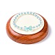 Плоские круглые деревянные браслеты ювелирных изделий pesentation выставочный лоток(ODIS-P008-15A-01)-1