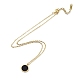 Flat Round Acrylic Pendant Necklaces(NJEW-G128-03G)-2