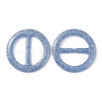 Flat Round Resin Buckle Clasps, with Glitter Powder, For Webbing, Strapping Bags, Garment Accessories, Steel Blue, 41.5x3.5mm(CRES-WH0013-15C)