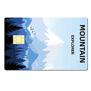 PVC Plastic Waterproof Card Stickers, Self-adhesion Card Skin for Bank Card Decor, Rectangle, Mountain Pattern, 186.3x137.3mm(DIY-WH0432-003)