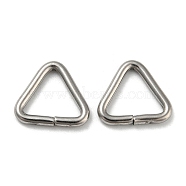 304 Stainless Steel Triangle Linking Ring, Buckle Clasps, Quick Link Connector, Fit for Top Drilled Beads, Webbing, Strapping Bags, Stainless Steel Color, 14x15x2mm, Inner Diameter: 10x11mm(STAS-Z048-03P)