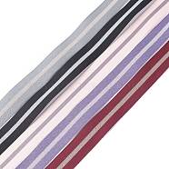 Chinlon Ribbon, Packaging Accessories, Stripe Pattern, Mixed Color, 1-1/8 inch(27x0.3mm), 2m/pc(SRIB-XCP0001-15)