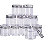 Transparent Plastic Bead Containers, with Aluminium Cover, Column, Clear, 5x3.2cm, Capacity: 30ml, 20pcs/set(CON-BC0004-81)