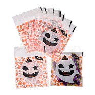 Rectangle Plastic Cellophane Bags, for Halloween, Red, 13x10cm, Unilateral Thickness: 0.035mm, Inner Measure: 10x10cm, about 96~100pcs/bag(OPC-F004-03F)