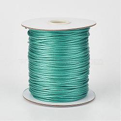 Eco-Friendly Korean Waxed Polyester Cord, Light Sea Green, 2mm, about 90yards/roll(80m/roll)(YC-P002-2mm-1177)