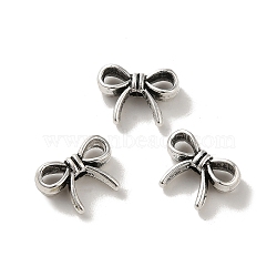 Tibetan Style Alloy Beads, Cadmium Free & Lead Free, Bowknot, Antique Silver, 10x14x4.5mm, Hole: 2mm, about 1000pcs/1000g(PALLOY-P302-07E-AS)
