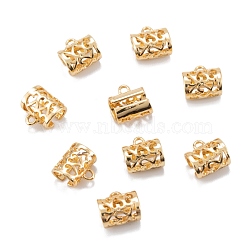 Brass Tube Bails, Loop Bails, Long-Lasting Plated, Column, Real 18K Gold Plated, 7.5x7.5x4.5mm, Hole: 1.2mm(KK-K251-13G)