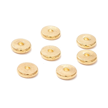 202 Stainless Steel Beads, Disc/Flat Round, Real 18K Gold Plated, 8x2mm, Hole: 2mm