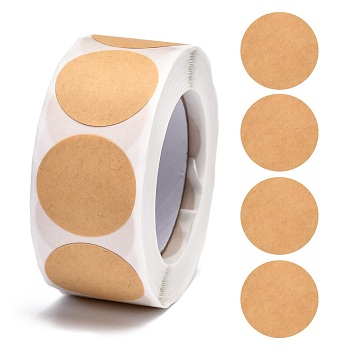 DIY Scrapbook, Decorative Adhesive Tapes, Flat Round, BurlyWood, 25mm, about 500pcs/roll