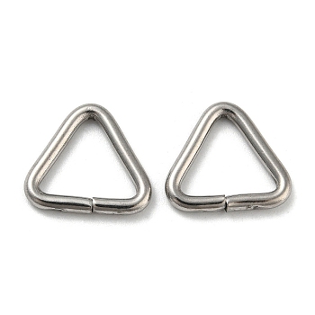 304 Stainless Steel Triangle Linking Ring, Buckle Clasps, Quick Link Connector, Fit for Top Drilled Beads, Webbing, Strapping Bags, Stainless Steel Color, 14x15x2mm, Inner Diameter: 10x11mm