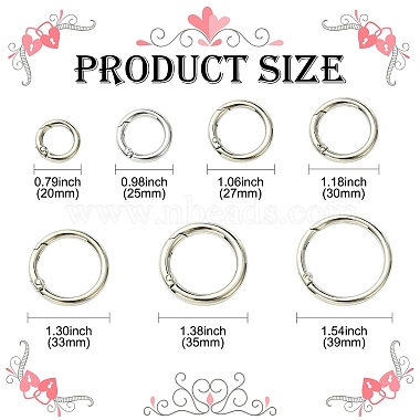 28Pcs 7 Styles Zinc Alloy Spring Gate Rings(FIND-CJ0003-98)-2