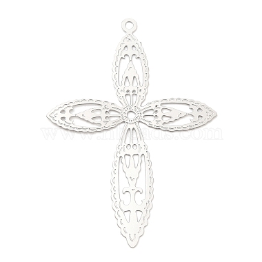 Non-Tarnish 201 Stainless Steel Filigree Pendants(STAS-K257-21P)-2