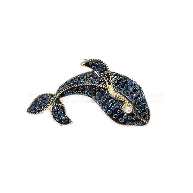 broche animal marin en alliage de baleine entièrement en strass(PW-WGFCED2-01)-3