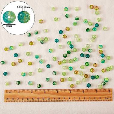 300Pcs 6 Colors Spray Painted Crackle Glass Beads(CCG-SZ0001-11D)-2