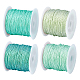 4 Rolls 4 Colors Ployester Braided Cord(WCOR-AR0001-04A)-1