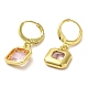 Real 18K Gold Plated Brass Dangle Leverback Earrings(EJEW-L268-005G-01)-2