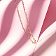 SHEGRACE Brass Paperclip Chain Necklaces(JN975A)-5