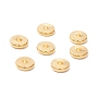 Real 18K Gold Plated Disc 202 Stainless Steel Beads(STAS-P297-01F)