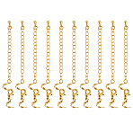 14Pcs Brass Chain Extender, with Lobster Claw Clasps, Bead Tips, Cadmium Free & Lead Free, Lasting Plated, Real 18K Gold Plated, 81mm(KK-BBC0019-13)