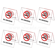 Acrylic No Smoking Sign Billboard, Clear, 81x70x75mm(DJEW-WH0043-39)