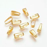 Brass Snap on Bails, Lead Free, Golden, 11x4mm(X-KK-H338-G-LF)