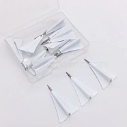 Plastic Push Pins, Darts, with Steel Pins, for Photos Wall, Maps, Bulletin Board or Corkboards, Airplane, White, 28x16mm, Pin: 8mm, 12pcs/box(OFST-PW0001-060)