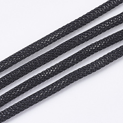 Electrophoresis Iron Mesh Chains, Network Chains, with Spool, Soldered, Black, 4mm, about 164.04 Feet(50m)/roll(CHN004Y-01)