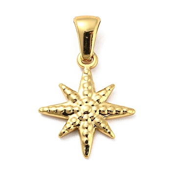 304 Stainless Steel Pendants, Star Charm, Golden, 17.5x15x2mm, Hole: 5x3mm