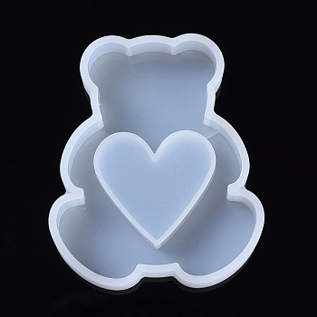 Shaker Molds, Silhouette Silicone Quicksand Molds,Resin Casting Molds , For UV Resin, Epoxy Resin Jewelry Making, Bea, White, 77.5x64.5x13.5mm, Inner Diameter: 69.5x58mm