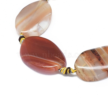 Natural Banded Agate/Striped Agate Beads Strands(G-L544-009)-3