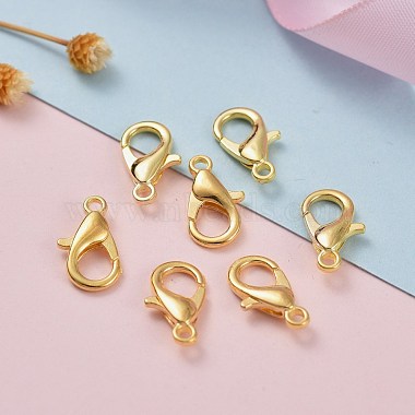 Zinc Alloy Jewelry Findings Golden Lobster Claw Clasps(X-E105-G)-7