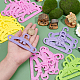 chgcraft 40pcs 4 couleurs cintres en plastique pour poupée avec nœud papillon et motif étoile(DIY-CA0003-48)-3