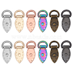 12Pcs 6 Colors Alloy Suspension Clasps, DIY Purse Making Supplies, Leaf, Mixed Color, 35.5x15.5~16x7~5.5mm, Hole: 10.5x6.5mm, 2pcs/color(FIND-CA0010-72)