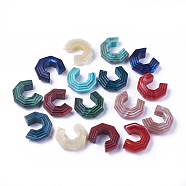 Acrylic Beads, Imitation Gemstone Style, No Hole/Undrilled, Mixed Color, 39.5x33.5x14mm, about 70pcs/500g(OACR-T008-08-M)