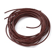 Cowhide Leather Cord, Leather Jewelry Cord, Jewelry DIY Making Material, Round, Saddle Brown, 2mm, about 52cm/pc(FIND-JF00134)