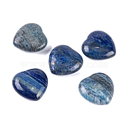 Natural Lapis Lazuli Healing Stones, Heart Love Stones, Pocket Palm Stones for Reiki Ealancing, 30x30x11.5~12.5mm(G-G020-01-11)