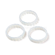Opalite Stretch Bracelets, Faceted, Rectangle, 2-3/8 inch(6cm)(BJEW-F406-B22)
