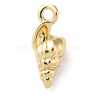 Brass Pendant, Marine Animal Charm, Golden, Conch, 12x5x4.5mm, Hole: 1.2mm(KK-H450-01G-G)