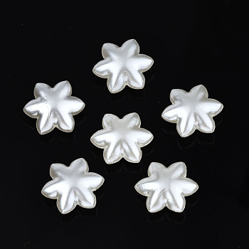ABS Plastic Imitation Pearl Beads, Star, Creamy White, 17x17x7mm, Hole: 1.5mm, about 657pcs/500g