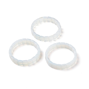Opalite Stretch Bracelets, Faceted, Rectangle, 2-3/8 inch(6cm)
