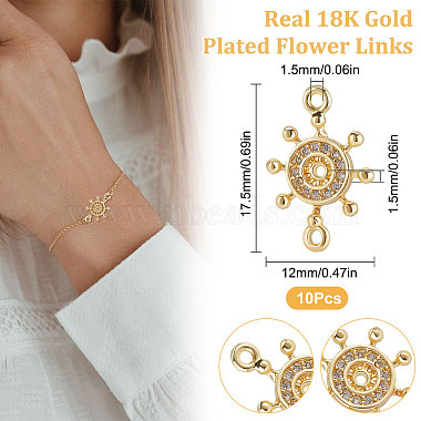 Long-Lasting Plated Brass Micro Pave Clear Cubic Zirconia Connector Charms(KK-BBC0003-34)-2